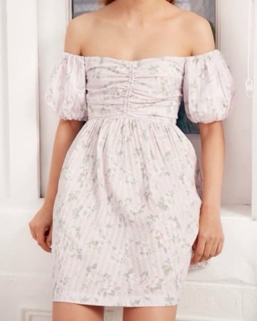 Rebecca Taylor Floral Off Shoulder Dress - Image 2