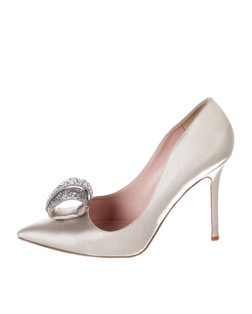 Kate Spade Silver Satin Pumps - Image 2