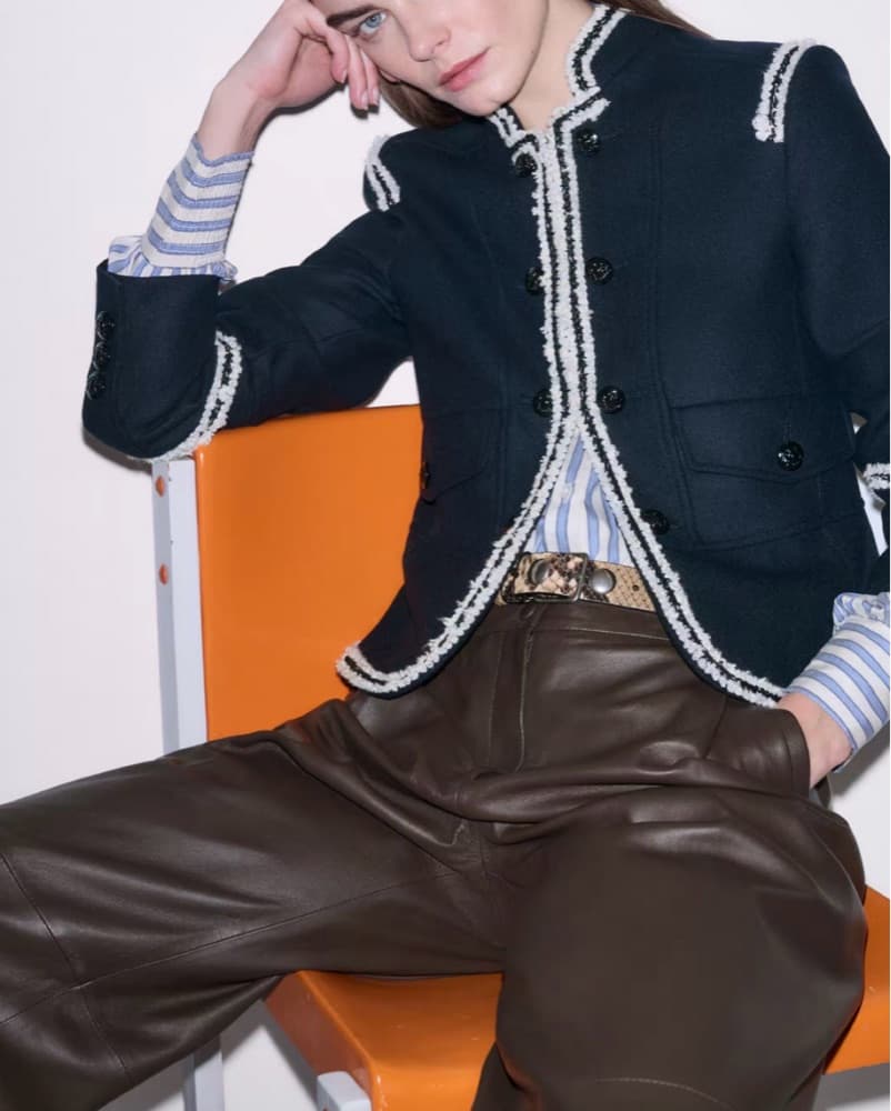Me + Em Navy Military Jacket Sz 6 - Image 6