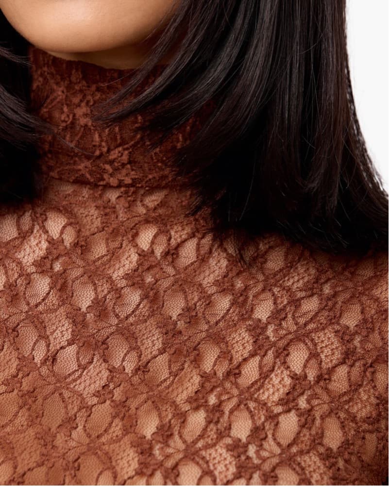 Naked Wardrobe Brown Lace Maxi Dress - Image 5