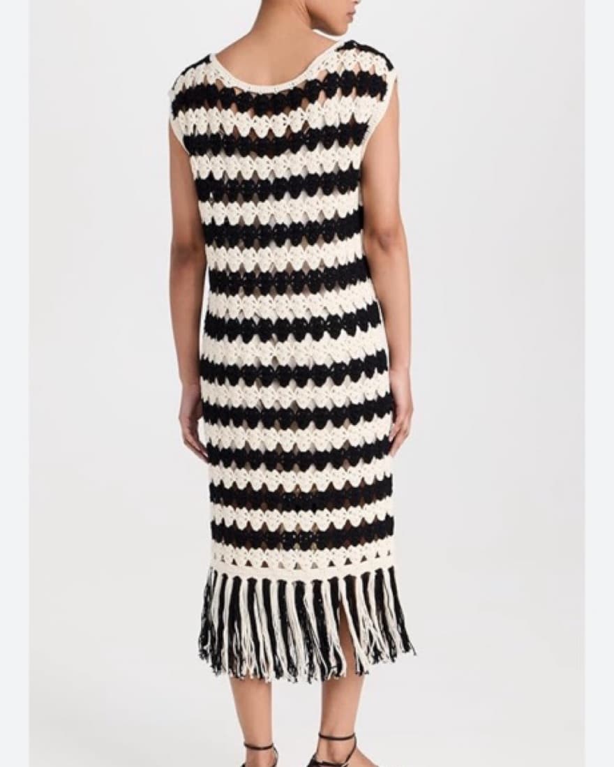 Eleven Six Shaya Stripe Crochet Dress - Image 1