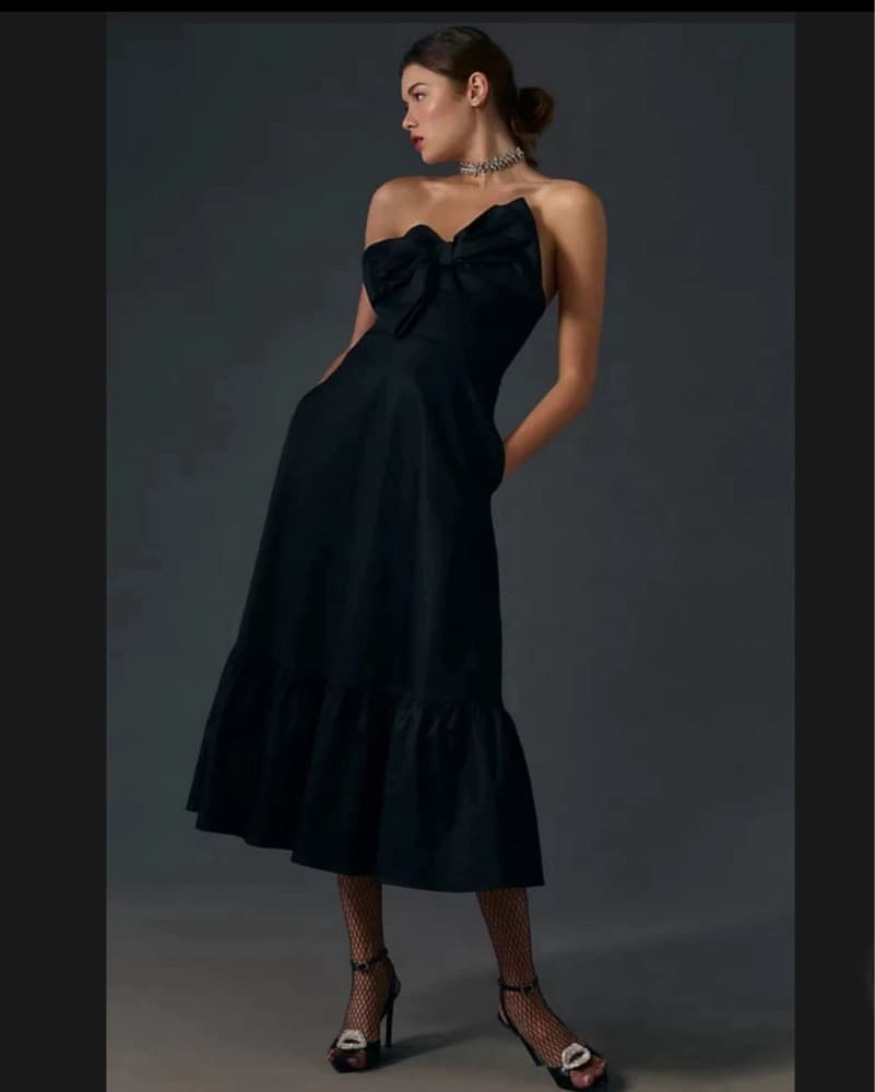 Anthropologie Midi Bow Dress  - Image 1