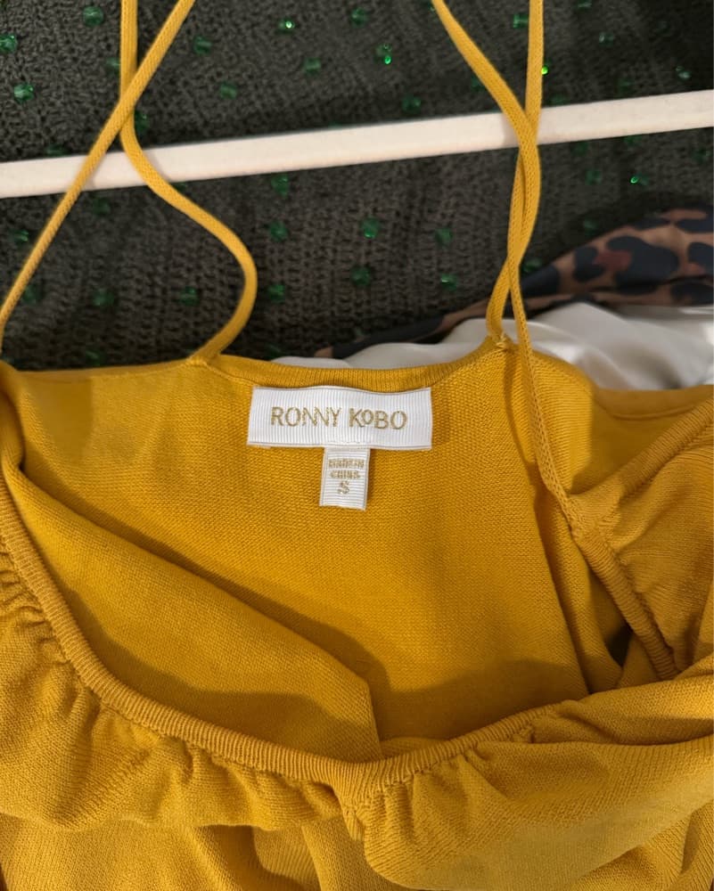 Vibrant Mustard Yellow Maxi Dress - Image 2