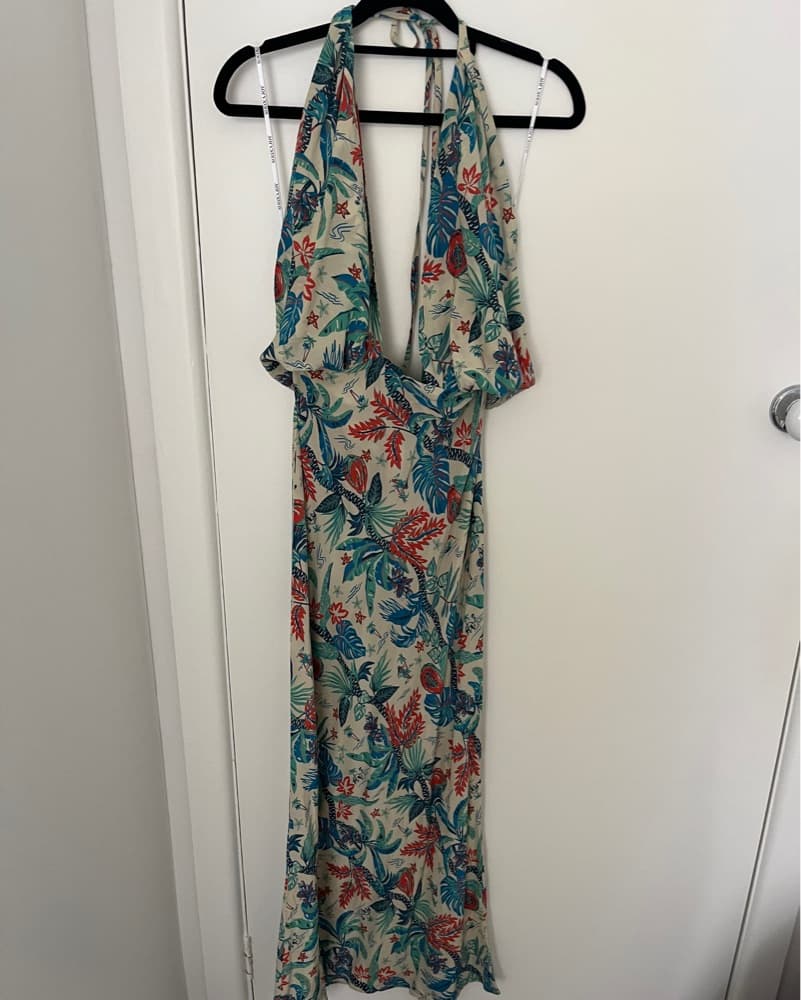Shona Joy Malia Cross Front Halter Dress - Image 5