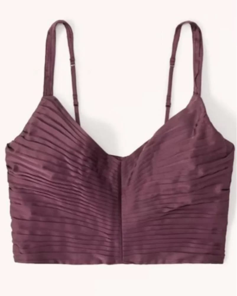 Abercrombie Pleated Set Purple Satin - Image 3