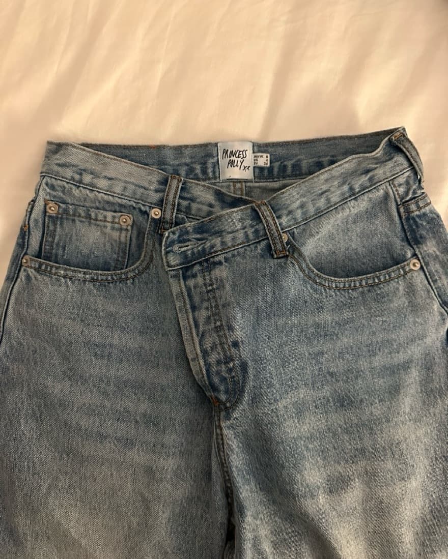 Princess Polly Holly Asymmetric Jeans - Image 5