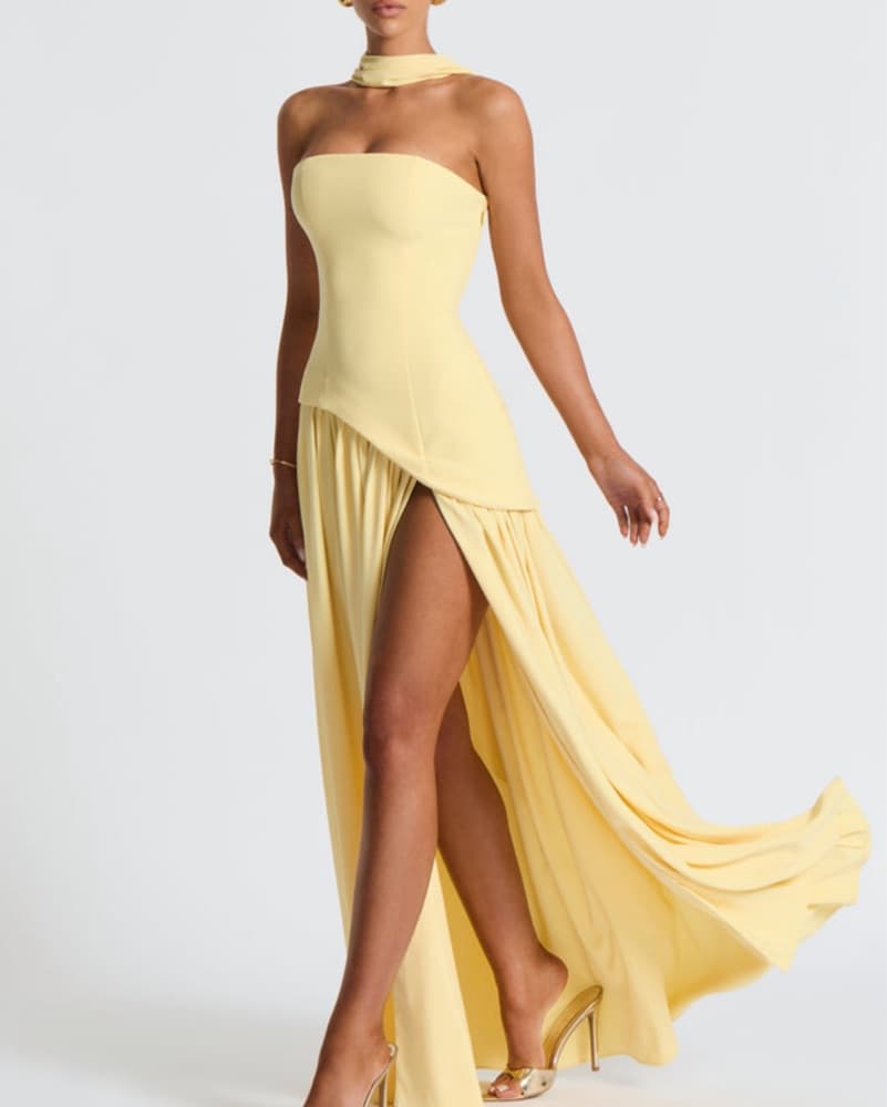 Maliyah Maxi Dress Lemon- Babyboo - Image 3