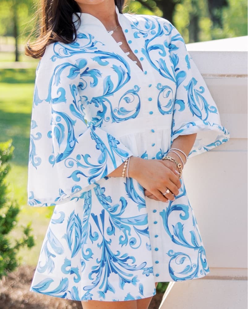 Floral Puff Sleeve Dress - Image 4