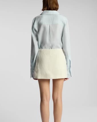 ALC Fringe Cream/White Mini Skirt - Image 2