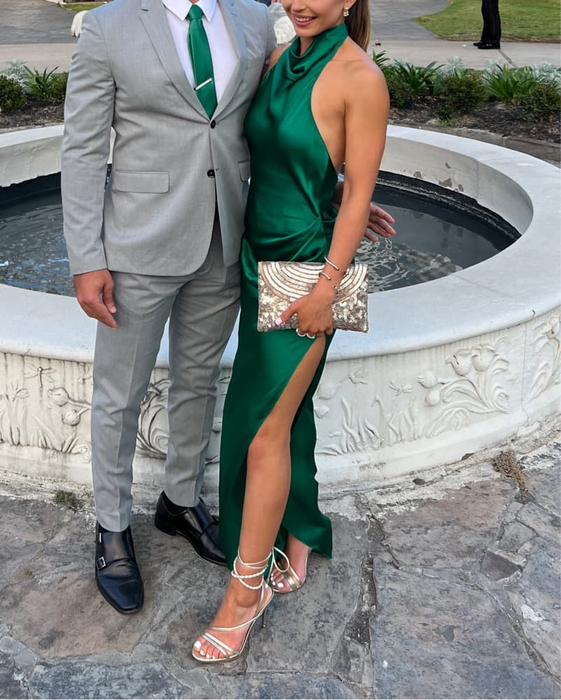 Amanda Uprichard Samba Gown In Dark Gree - Image 4
