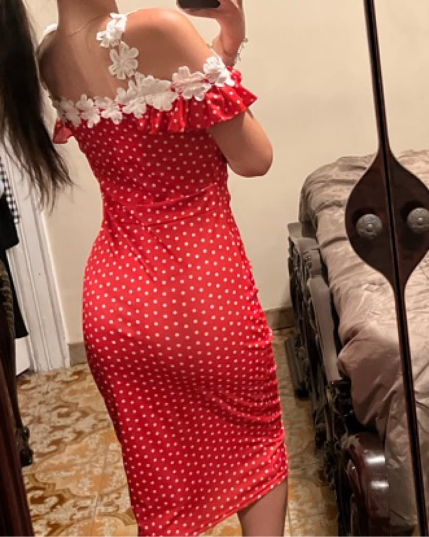 Red Polka Dot Dress - Image 2