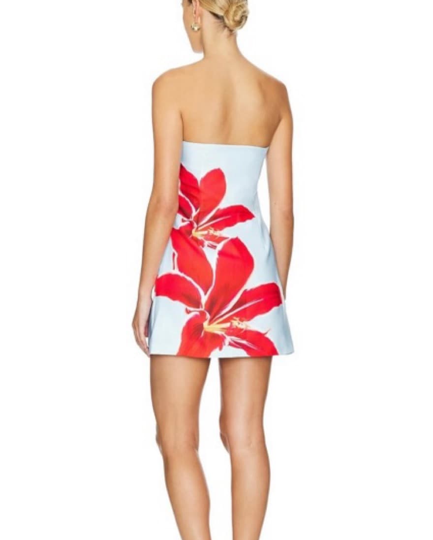 Vibrant Floral Strapless Dress - Image 2