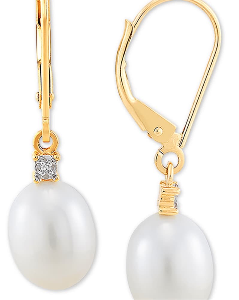 Cultured pearls w diamond accents - Image 2