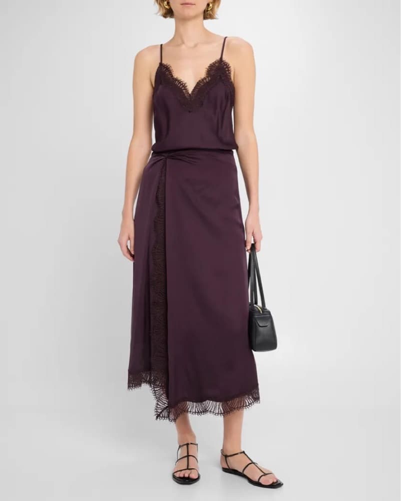 ALC Plum Lace Camisole Maxi Dress(Top) - Image 3