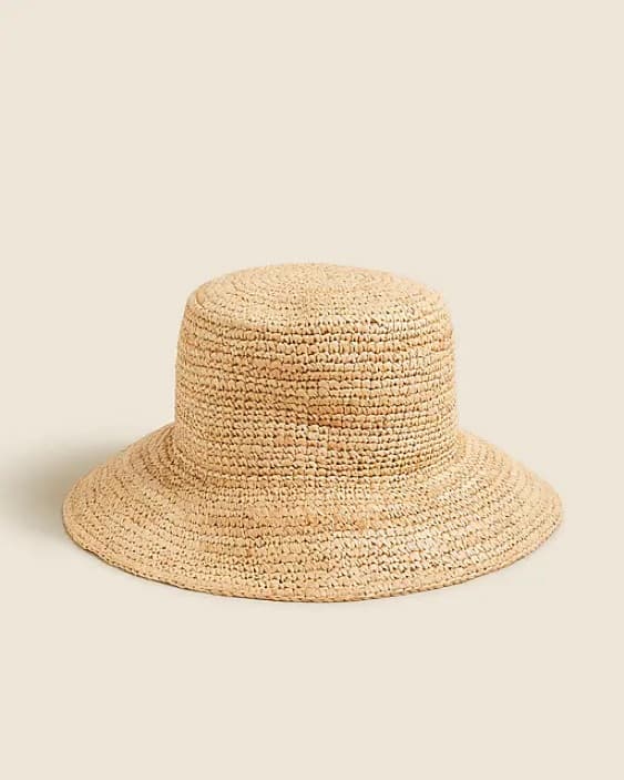 J.Crew Straw Raffia Bucket Hat - Image 1