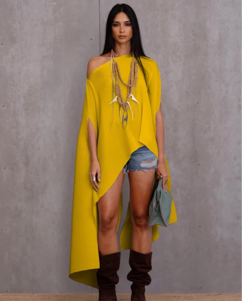 Payal Khandwala Pleated Mustard Top  - Image 1