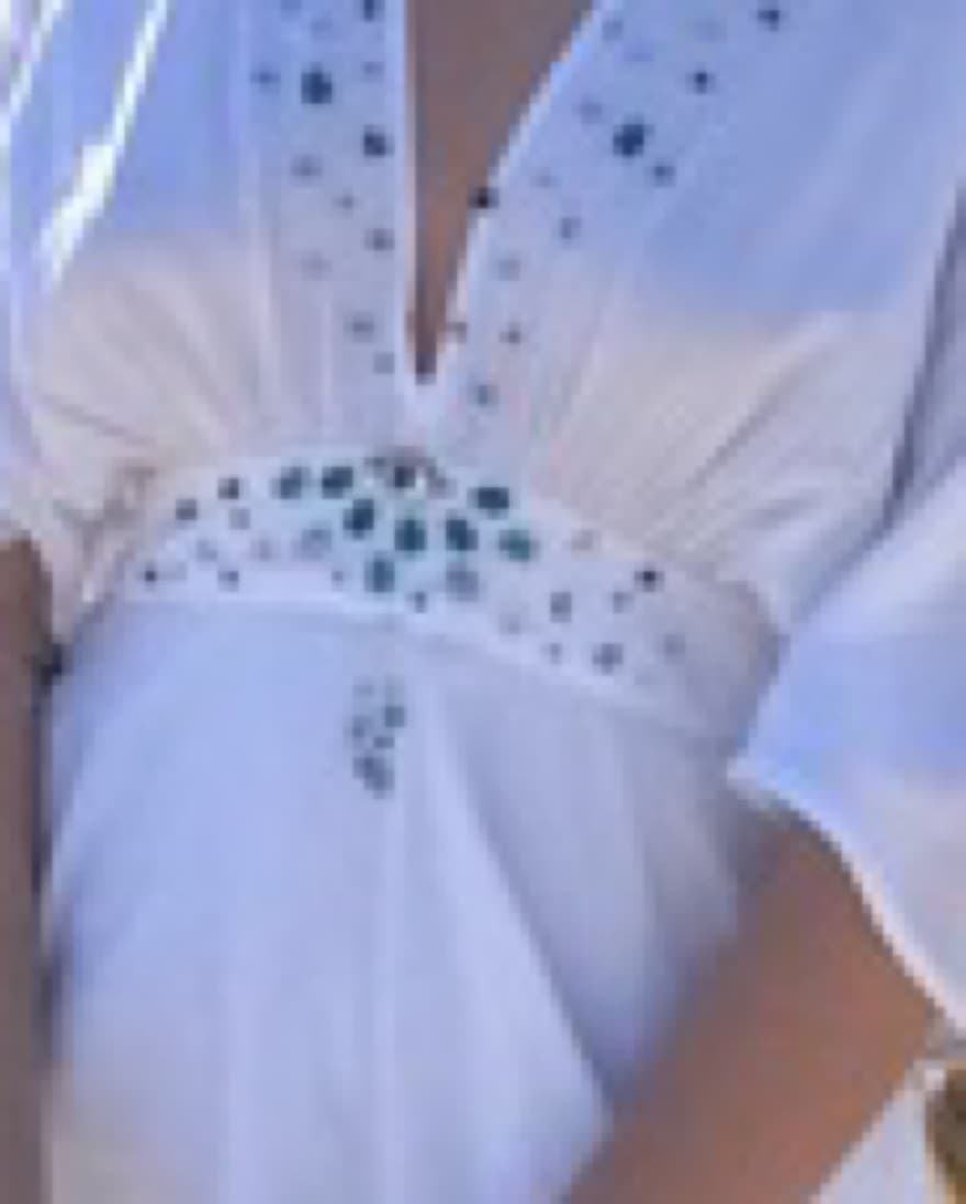 One Of A Kind White Flowy Azulik Dress - Image 3