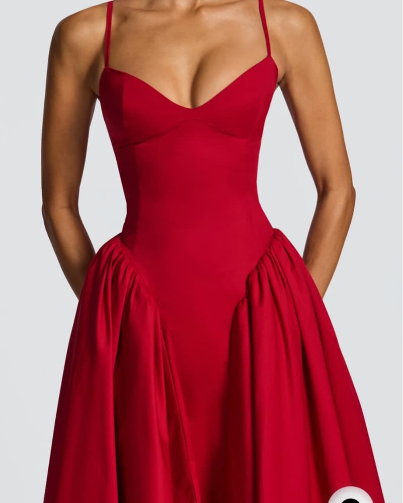 Babyboo Red Dropped Waist Dress - Image 3