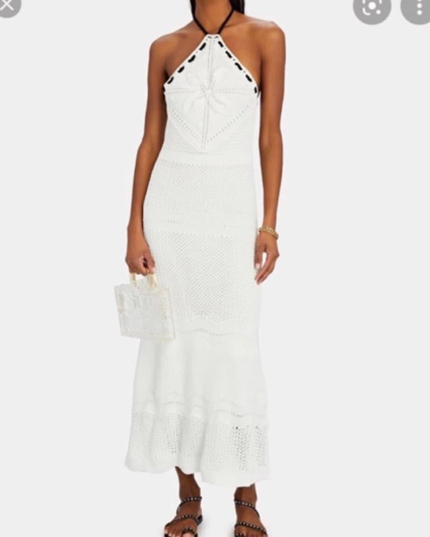 Alexis Crochet Halter Dress - Image 1