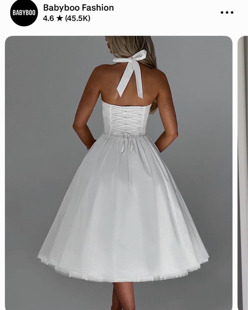 Cressida Midi Dress Ivory - Image 2