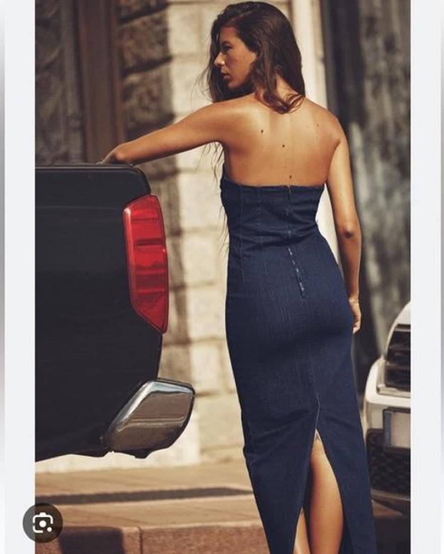 Zara Fitted Denim Tube Dress! - Image 3