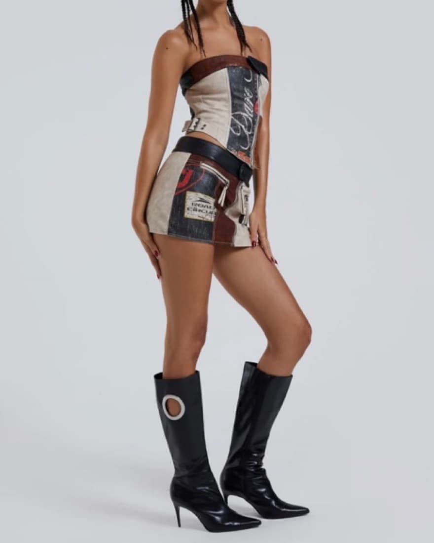 Daytona Vegan Leather Mini Skirt - Image 2