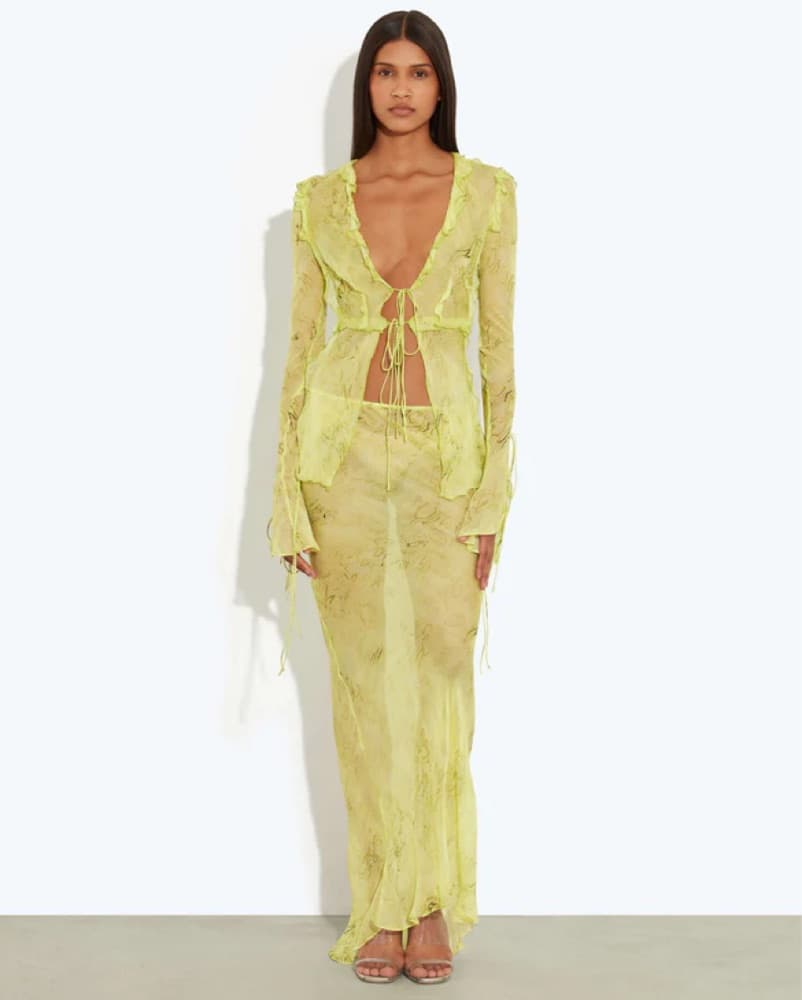 Rat & Boa Snake Print Blouse & Skirt - Image 1