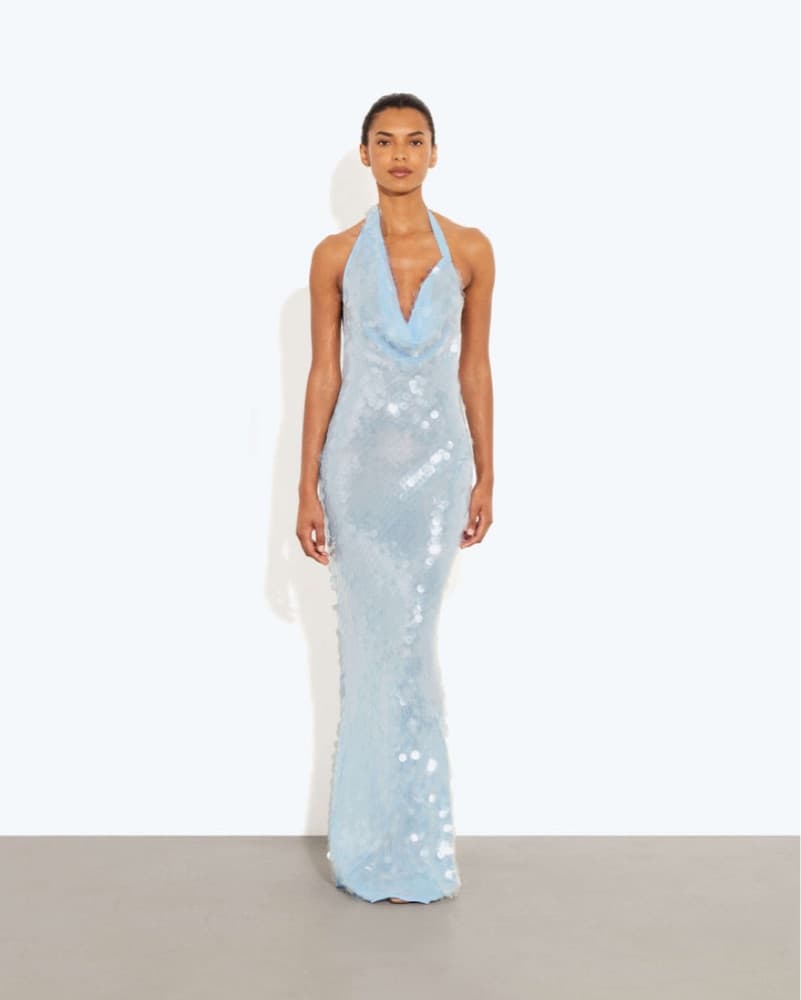 Rat And Boa Blue Shimmer Dress - Image 1