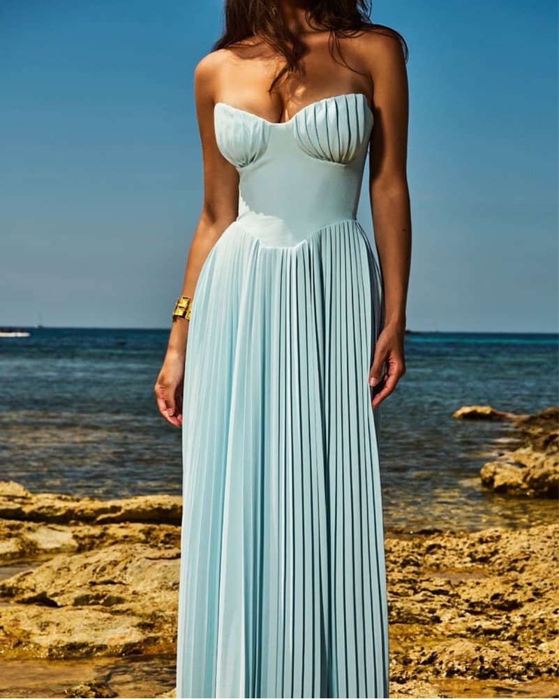 House Of CB Marcella Pleated Maxi Dress - Image 1