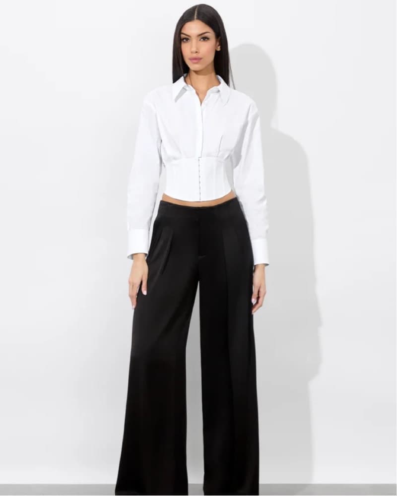 Alice + Olivia Edie Corset Button Down - Image 1