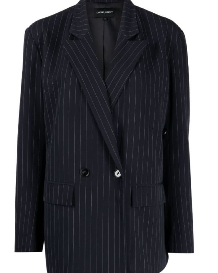 Cynthia Rowley Pinstripe Blazer  - Image 3