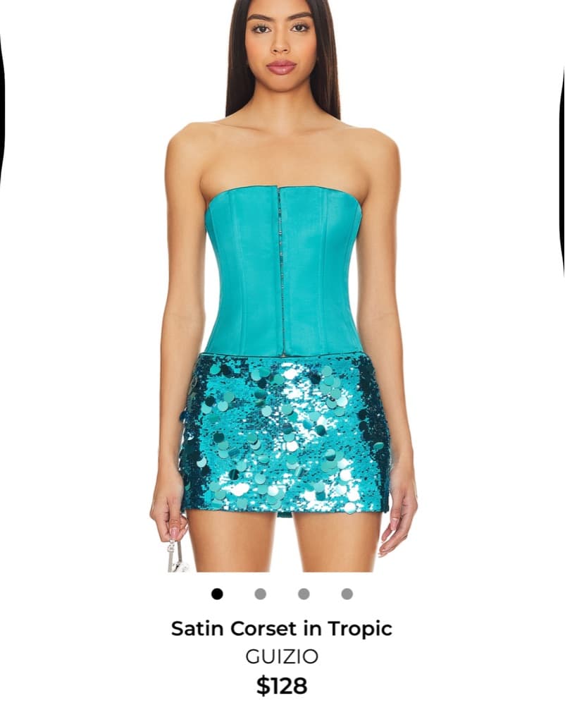 GUIZIO Satin Corset Top - Image 1