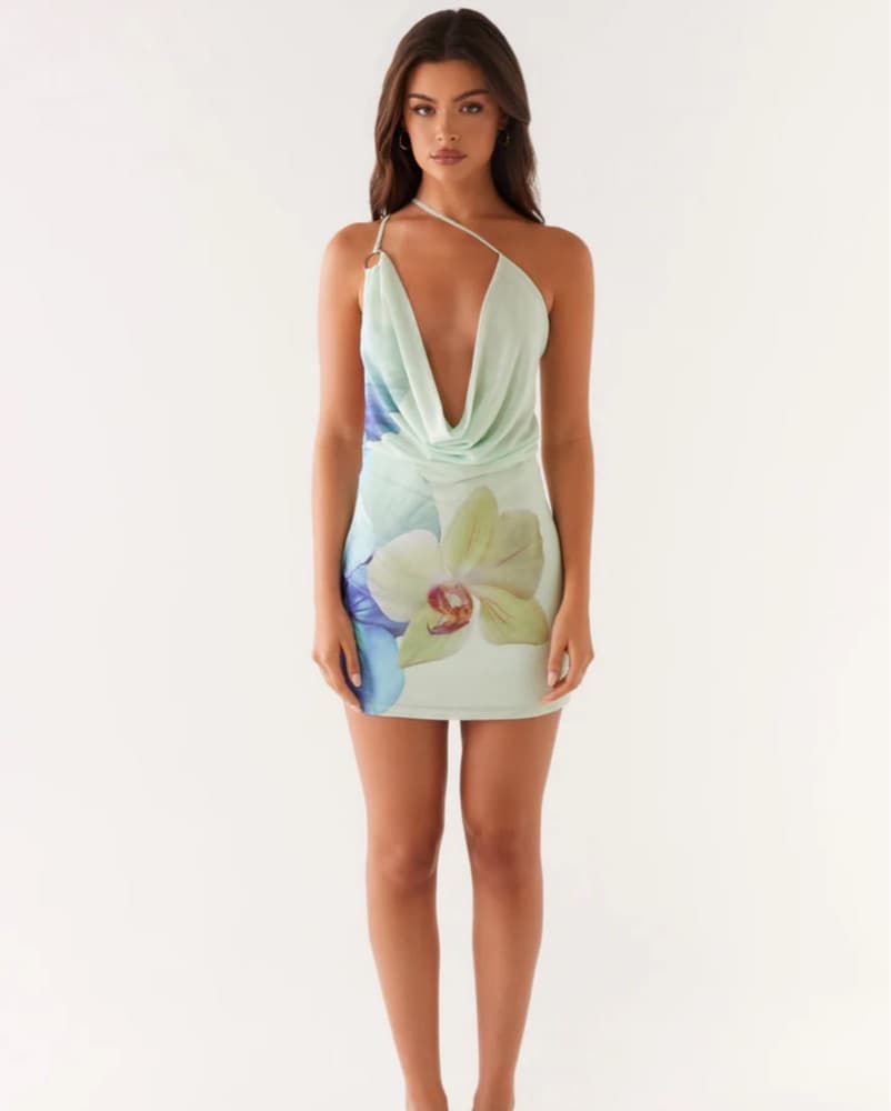 Flower Mesh Mini Dress  - Image 2
