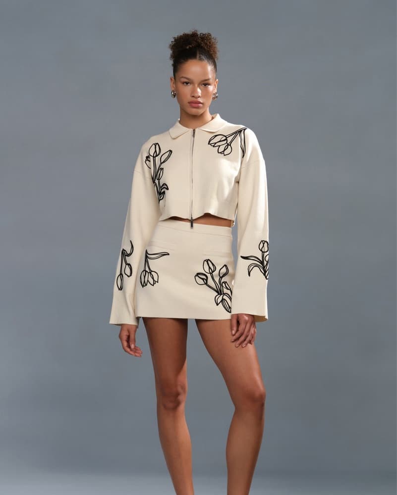 Amur Cream Floral Knit Set - Image 4