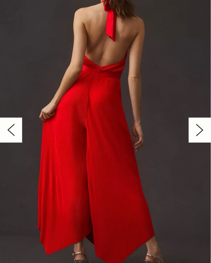 Plisse Halter Jumpsuit - Image 2