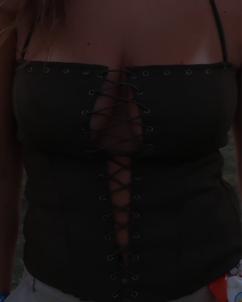 Olive Green Corset Top - Image 2