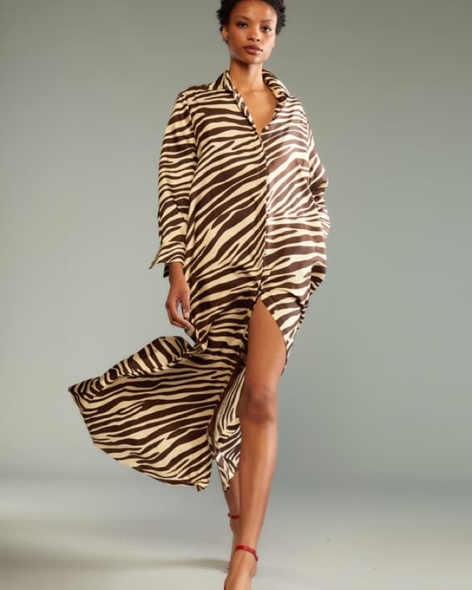 Cynthia Rowley Zebra Midi Dress - Image 3