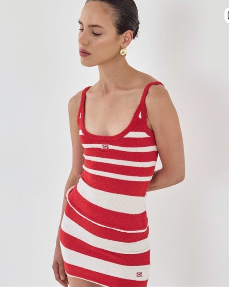 De Rococo Boucle Red stripe Set - Image 1