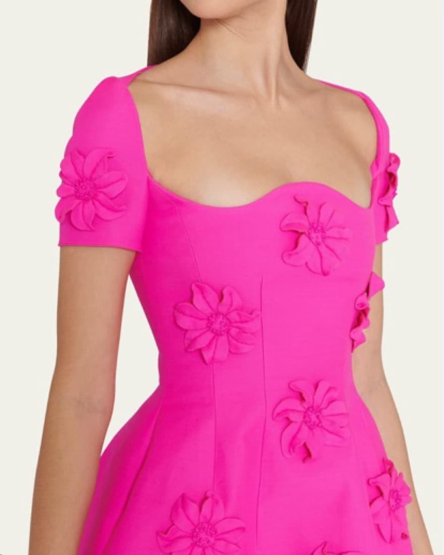 Valentino Rosette Mini Dress - Image 2