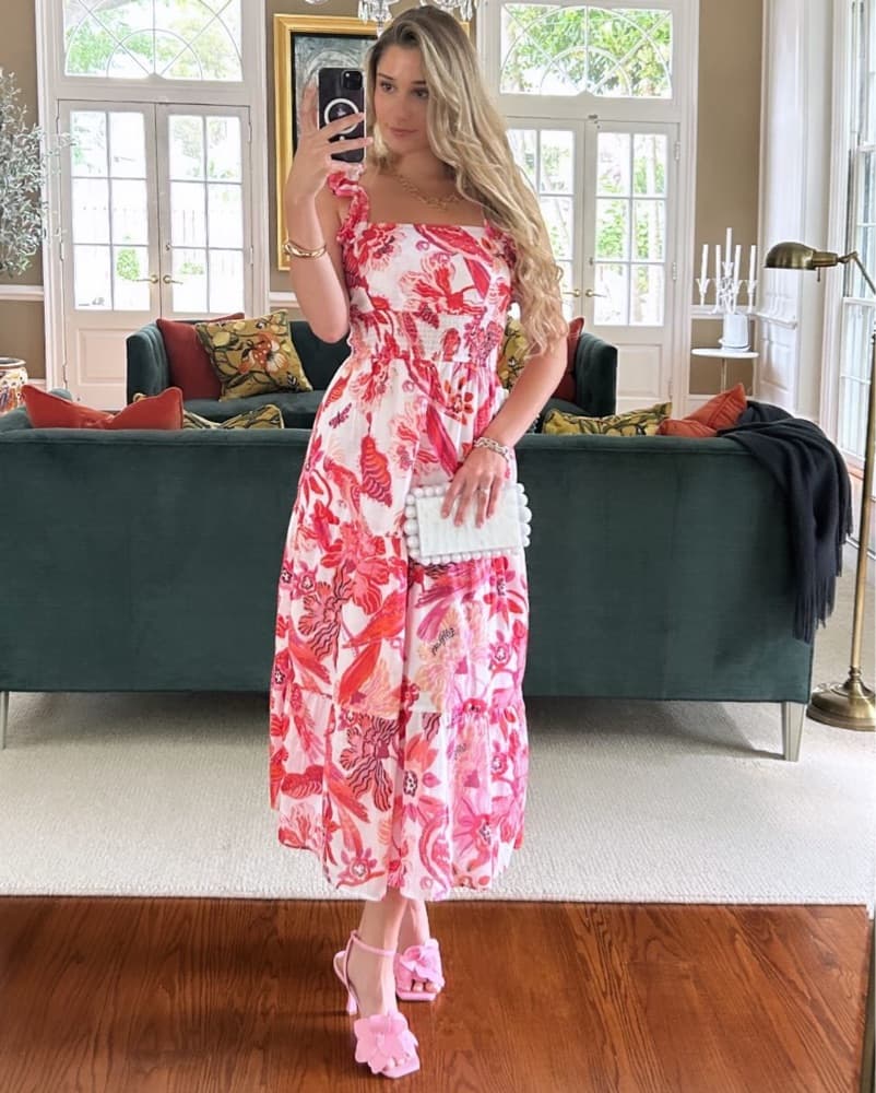 Banjanan Coral Tropical Dress  - Image 1