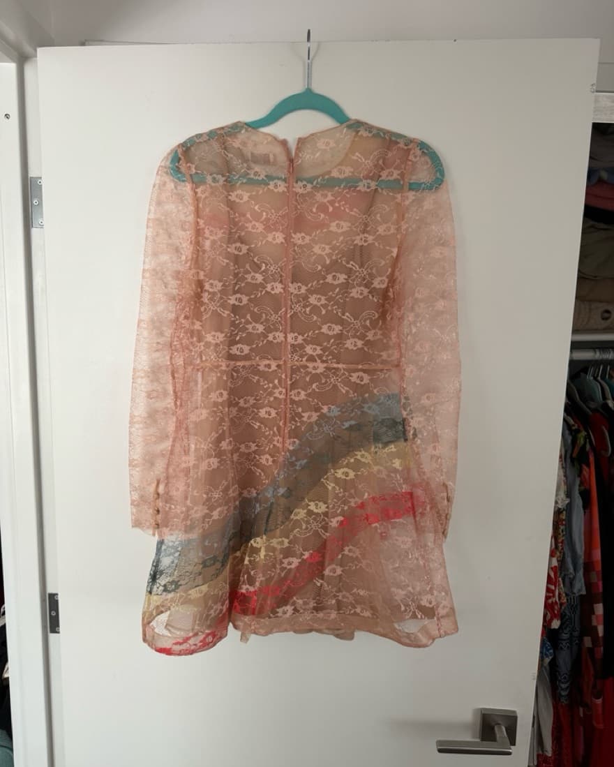 Red Valentino Lace Mini Dress - Image 4