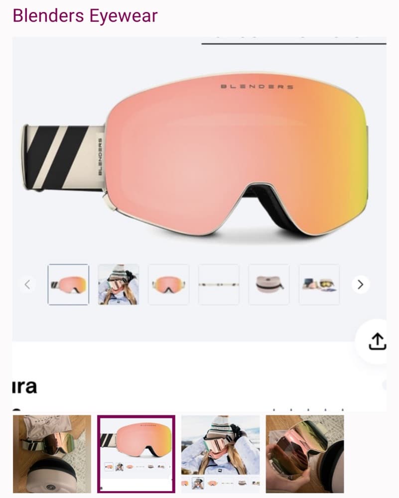 Tan ski goggles - Image 2