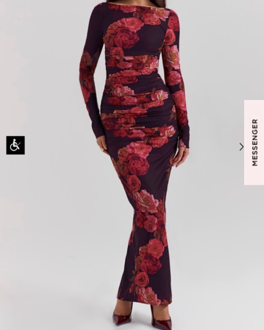 House Of Cb Lanetta Rose Print Maxi - Image 5