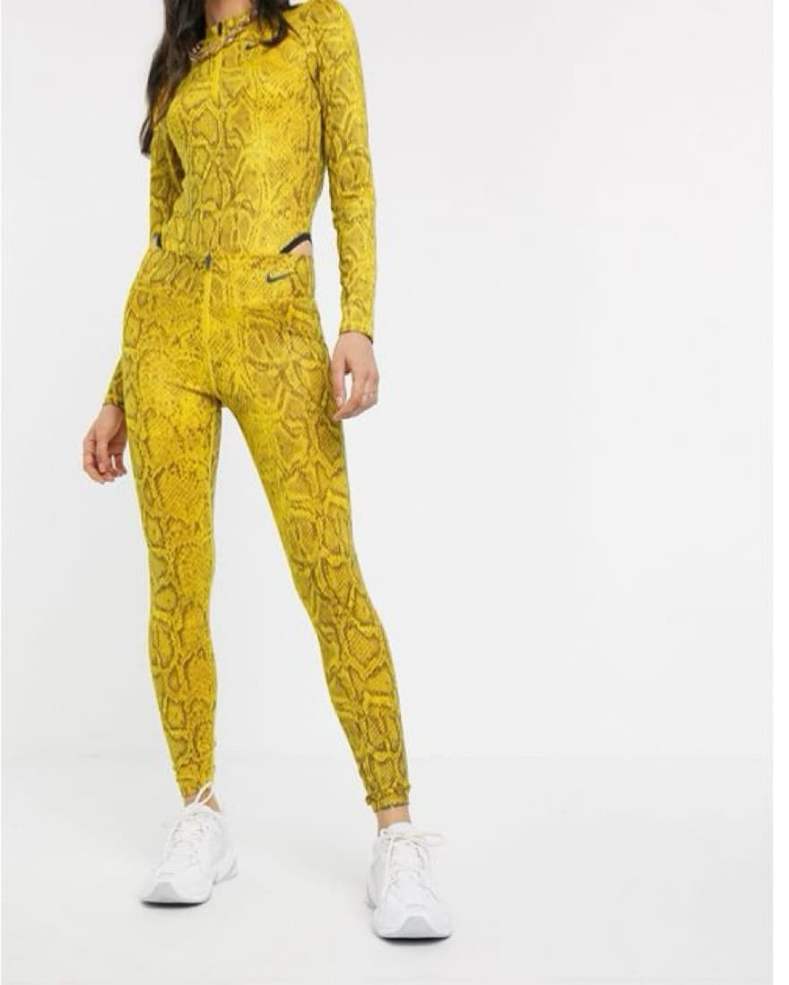 Nike Python Yellow Two Piece Legging Set - Image 1