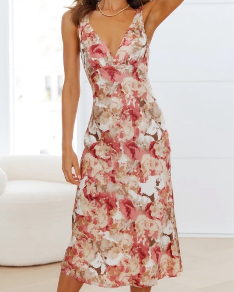 Hello Molly Brittney Midi Dress Pink - Image 1
