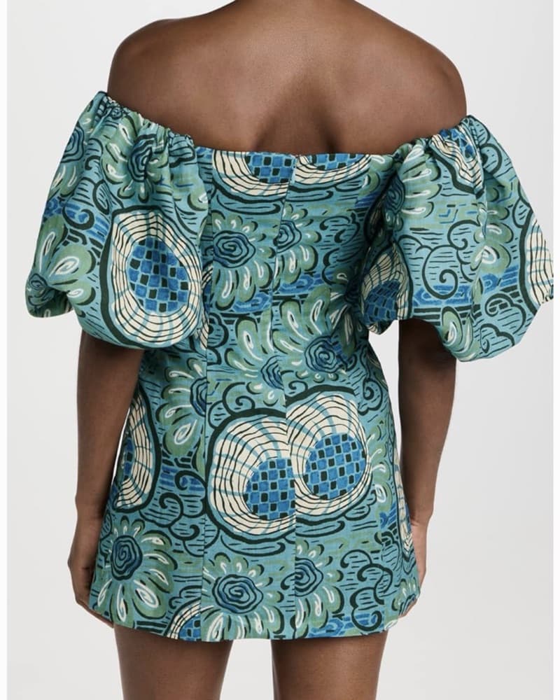RHODE Dali Puff Sleeve Mini Dress - Image 2