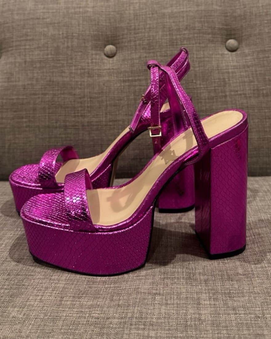 ALDO Hot Pink Strappy Platform Sandal - Image 4
