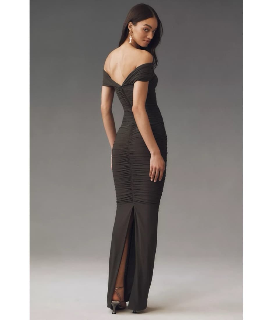 Ronny Kobo Nasha Brown Maxi Dress | Brown Dress, Western Chic - Image 2