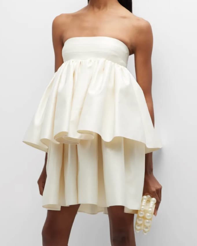 ROTATE White Tiered Dress - Image 5