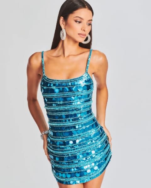 Retrofete Monae Sequin Mini Dress - Image 5